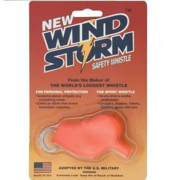 Windstorm safety whistle